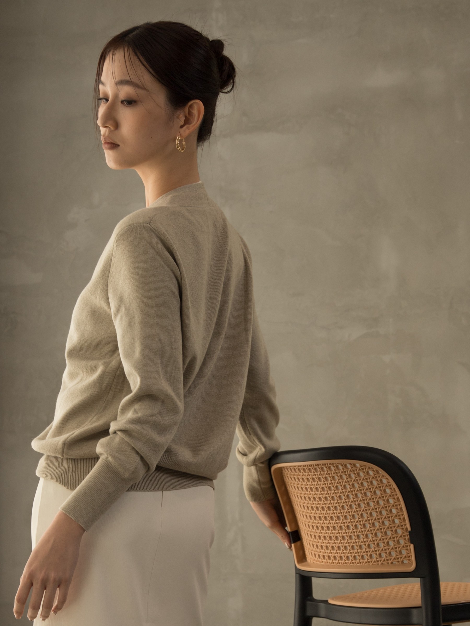 Ogna Fake Two Piece Knit Cardigan-The Black Bow-