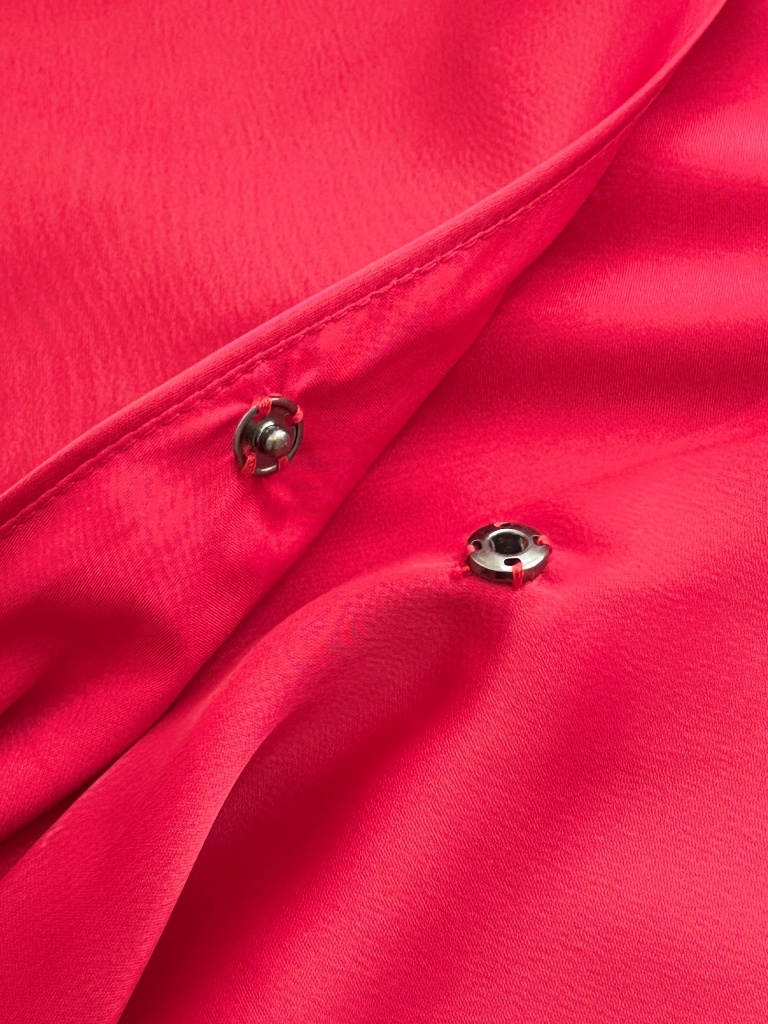 Margey Satin Wrap Dress (Discounted-S size）