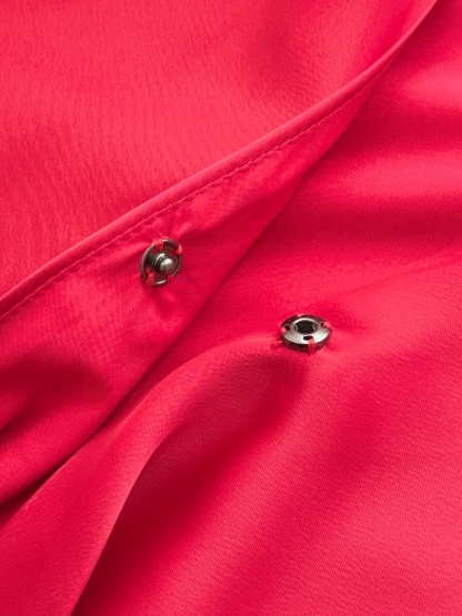 Margey Satin Wrap Dress (Discounted-S size）