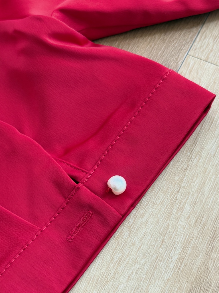 Margey Satin Wrap Dress (Discounted-S size）