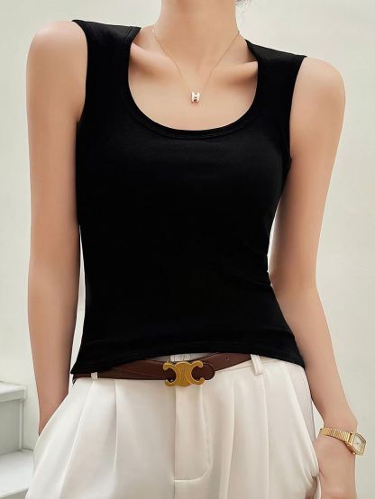 Elliot Scoop Neck Padded Top