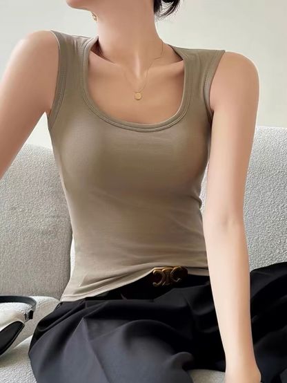 Elliot Scoop Neck Padded Top