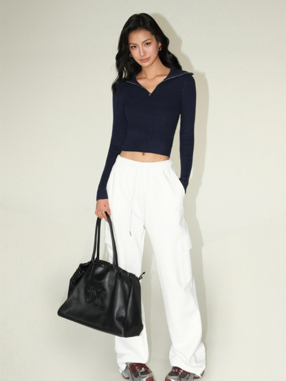 Brendy Collar Knit Top-The Black Bow-