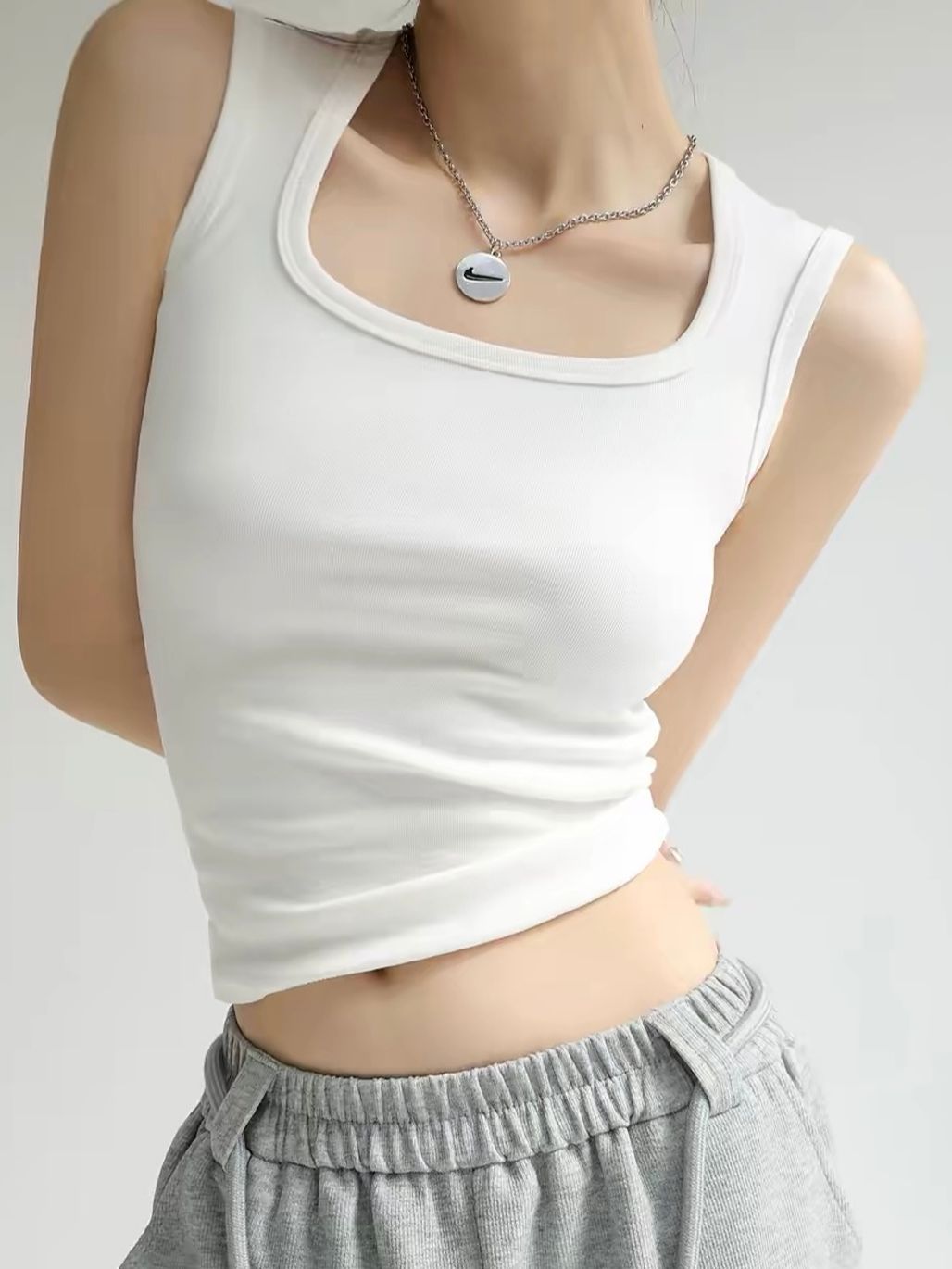 Elliot Scoop Neck Padded Top