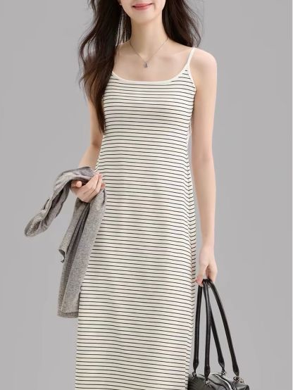 Ellise Stripe Padded Cami Dress