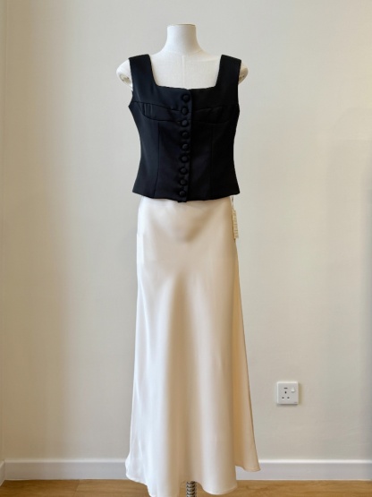 Lean Button Down Delicate Top (Discounted-S size)