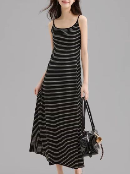 Ellise Stripe Padded Cami Dress