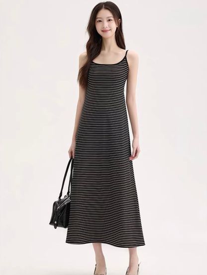 Ellise Stripe Padded Cami Dress