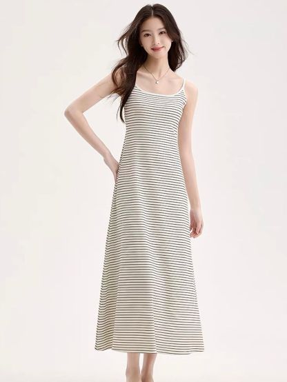 Ellise Stripe Padded Cami Dress
