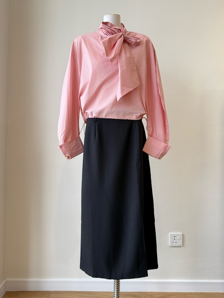 Valesa Ribbon Tie Long Sleeve Top (Discounted-M size)