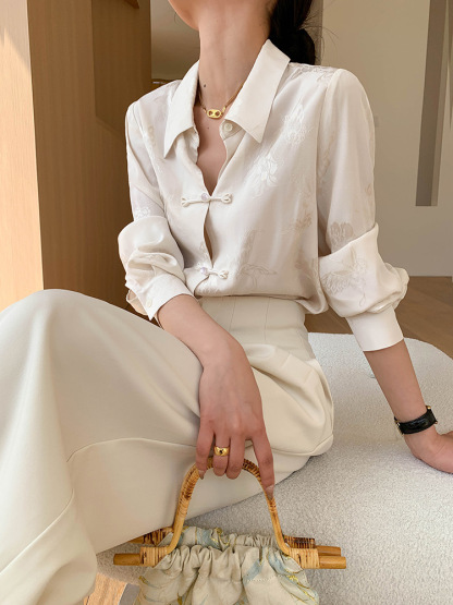 Zhou Hua Oriental Shirt & Skirt Set-The Black Bow-
