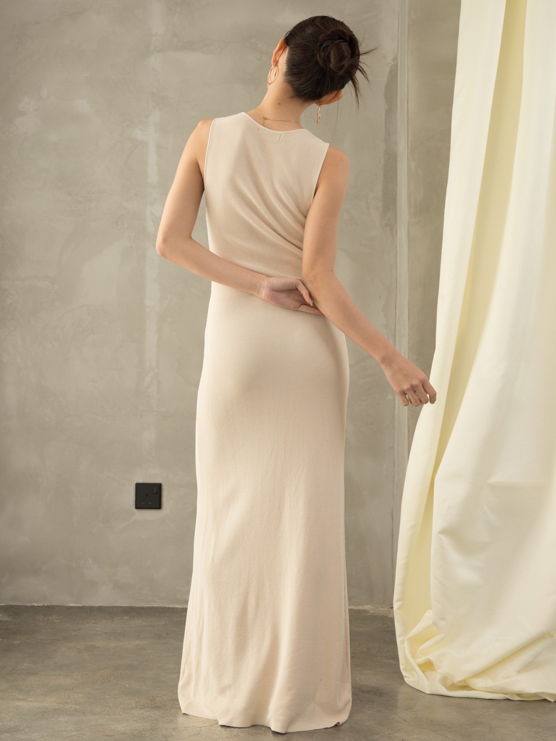 Gaspard V-Neck Maxi Dress (Discounted-Free Size)-The Black Bow-