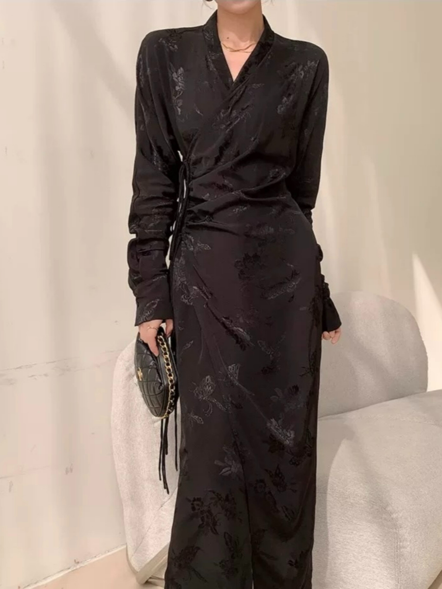 Yu Bi Oriental Wrap Dress