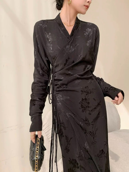 Yu Bi Oriental Wrap Dress