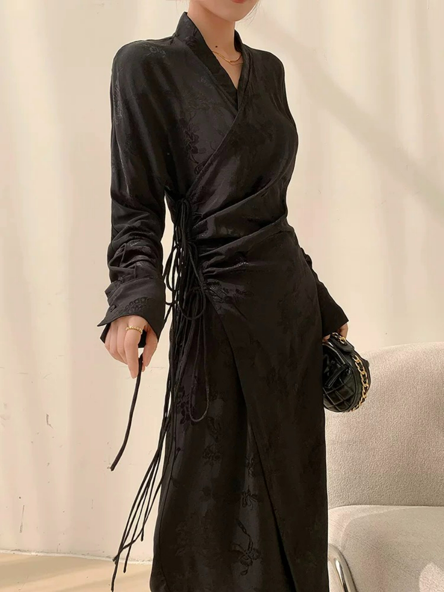 Yu Bi Oriental Wrap Dress