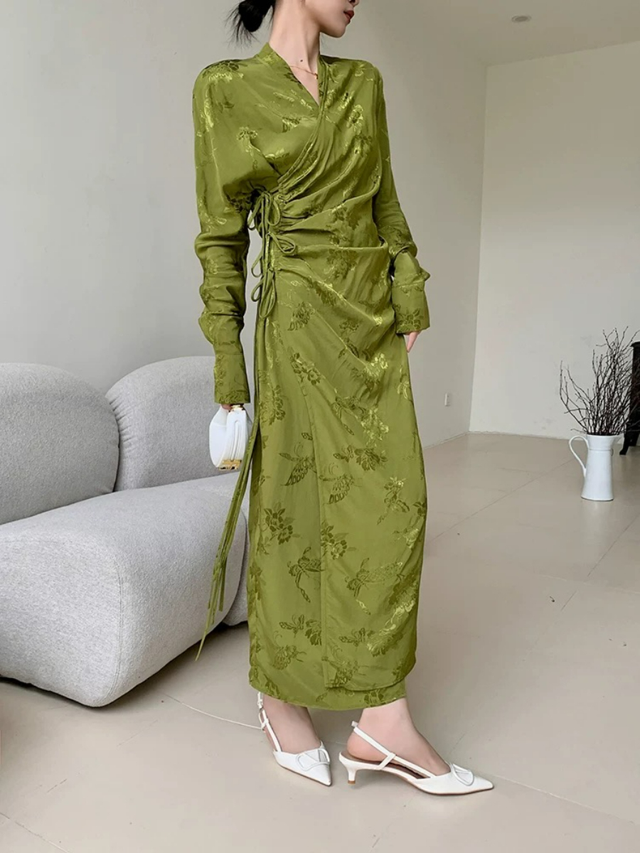 Yu Bi Oriental Wrap Dress