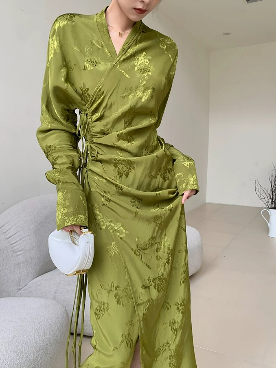 Yu Bi Oriental Wrap Dress