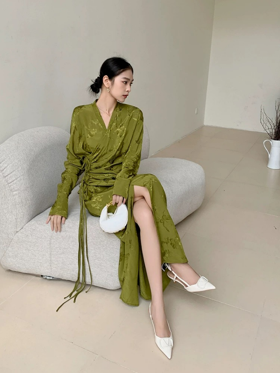 Yu Bi Oriental Wrap Dress