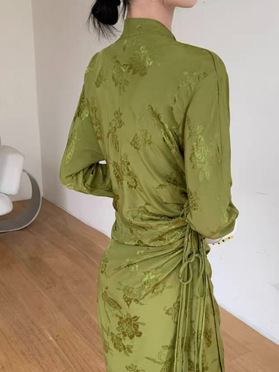 Yu Bi Oriental Wrap Dress
