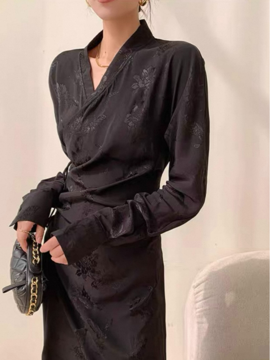Yu Bi Oriental Wrap Dress