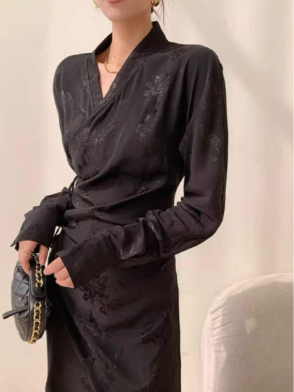 Yu Bi Oriental Wrap Dress