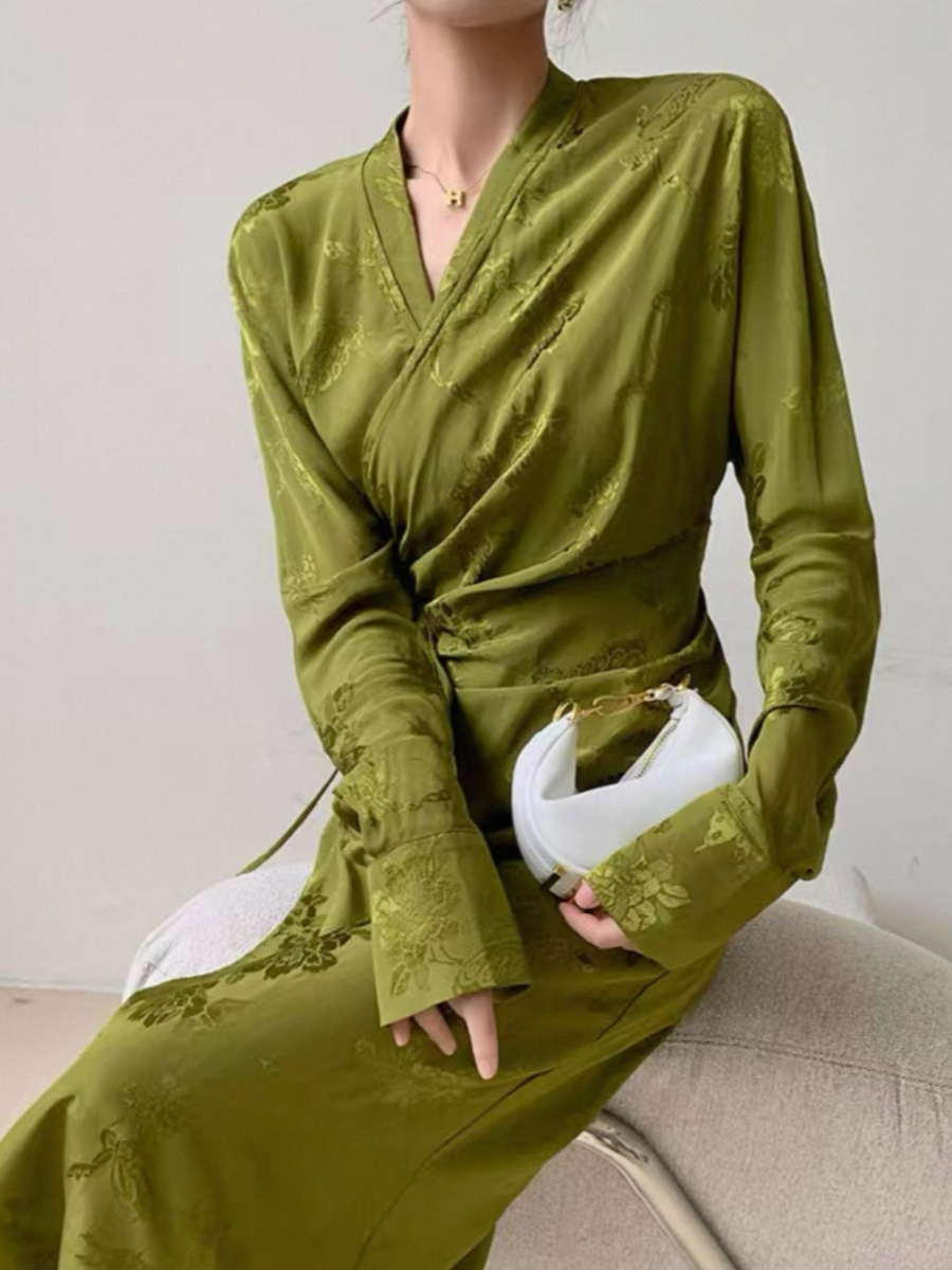 Yu Bi Oriental Wrap Dress