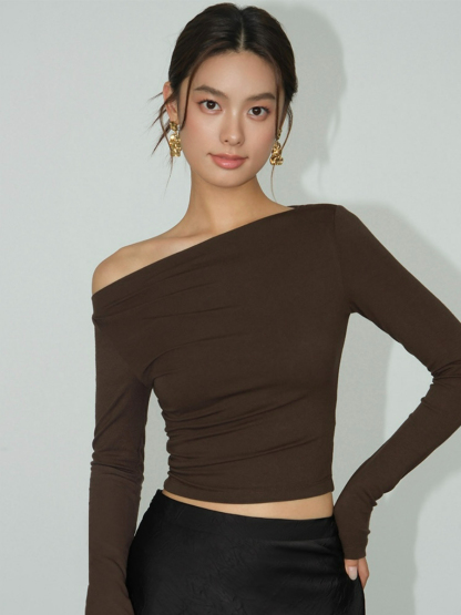 Brennda One Shoulder Top-The Black Bow-