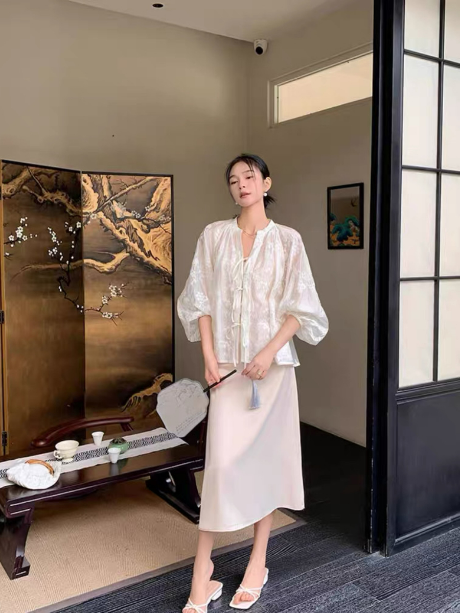 Yu Chu Delicate Embroided Sheer Top