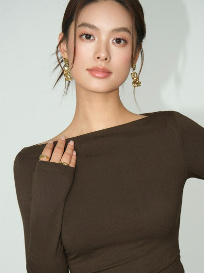 Brennda One Shoulder Top-The Black Bow-