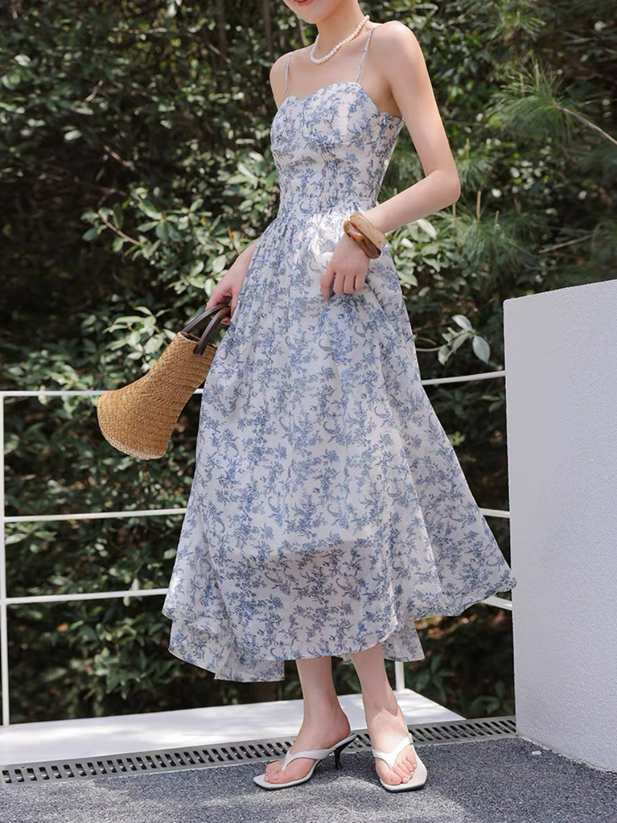 Myrtia Bustier Floral Cami Dress