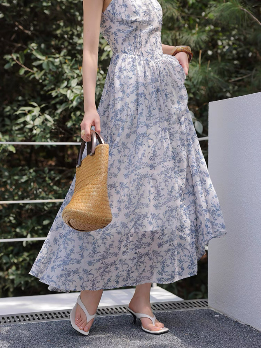 Myrtia Bustier Floral Cami Dress