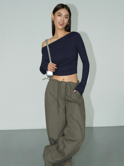 Brennda One Shoulder Top-The Black Bow-