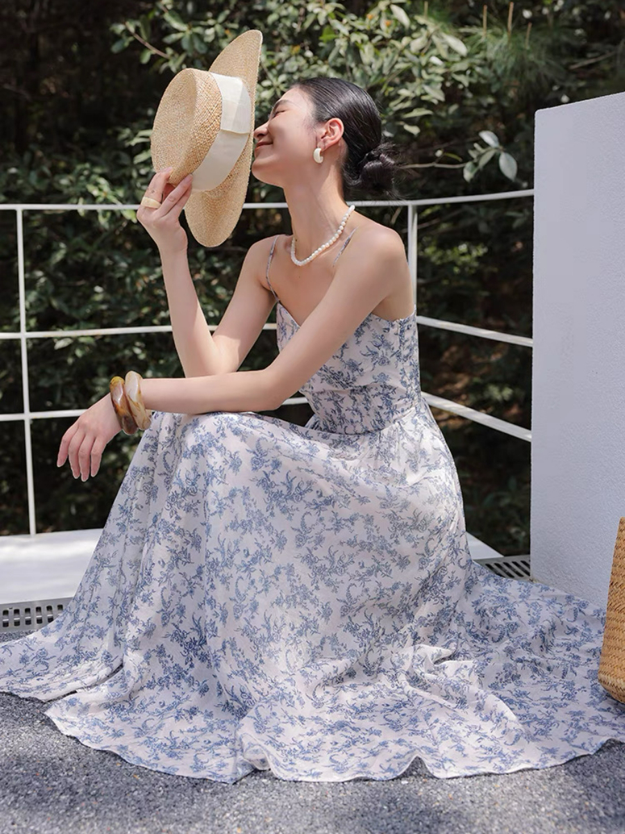 Myrtia Bustier Floral Cami Dress