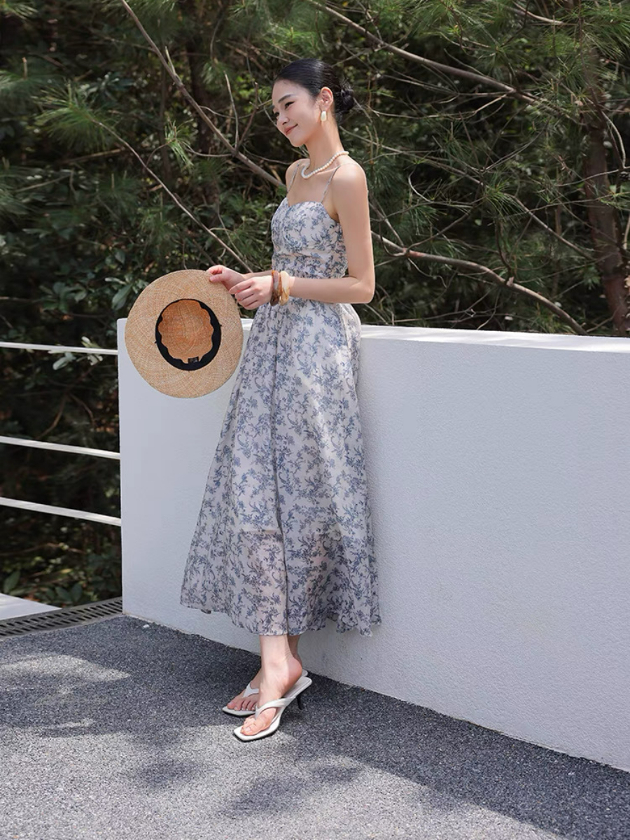 Myrtia Bustier Floral Cami Dress