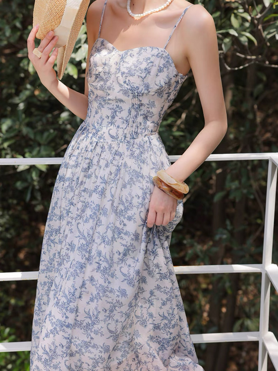 Myrtia Bustier Floral Cami Dress