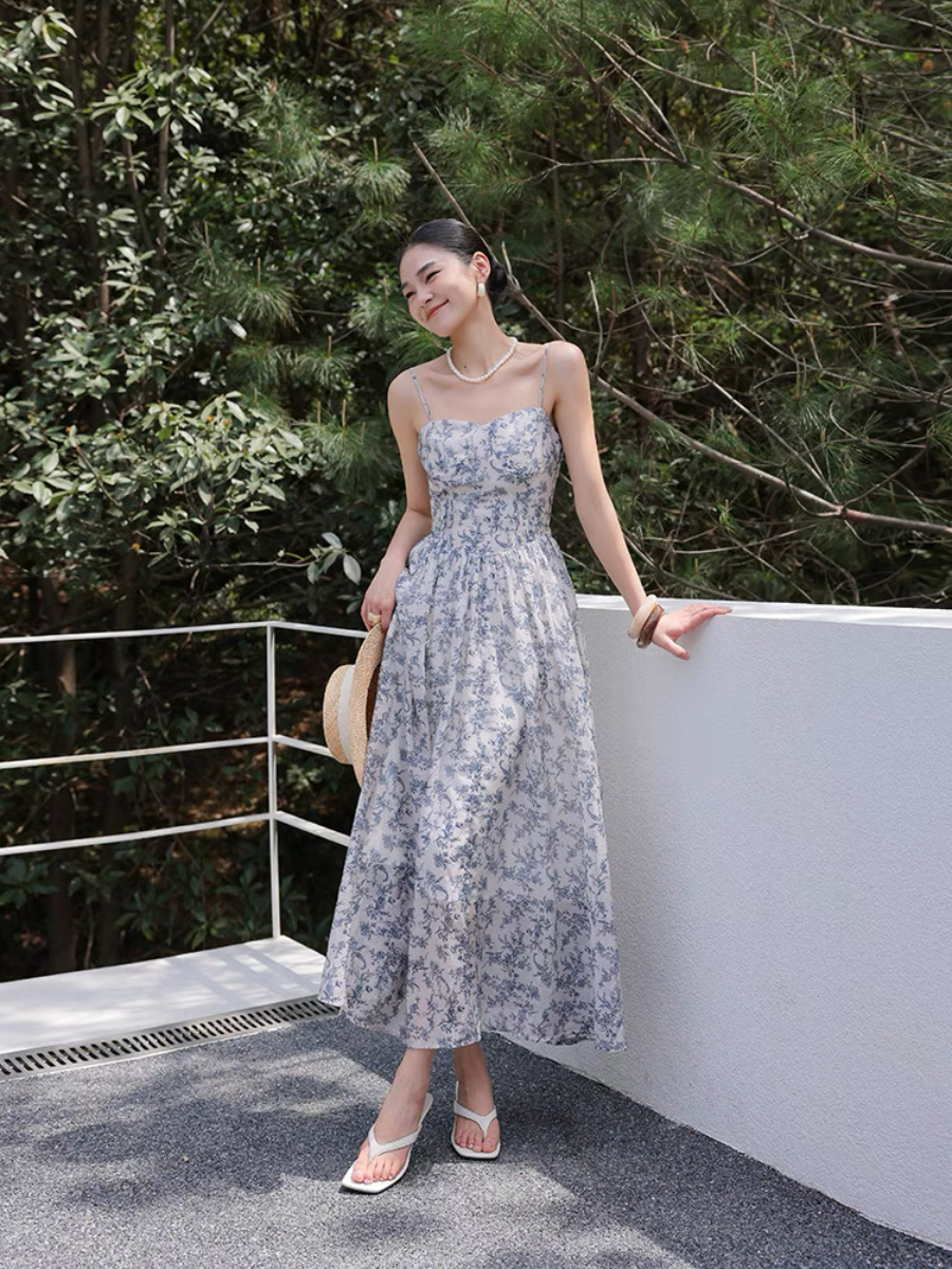 Myrtia Bustier Floral Cami Dress