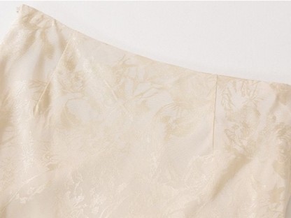 Zhou Feng Bias Cutting Oriental Skirt-The Black Bow-