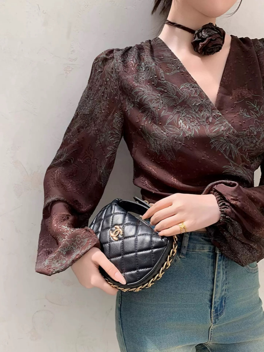 Yu Da Floral Wrap Top