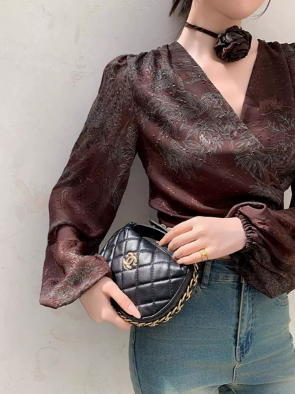 Yu Da Floral Wrap Top