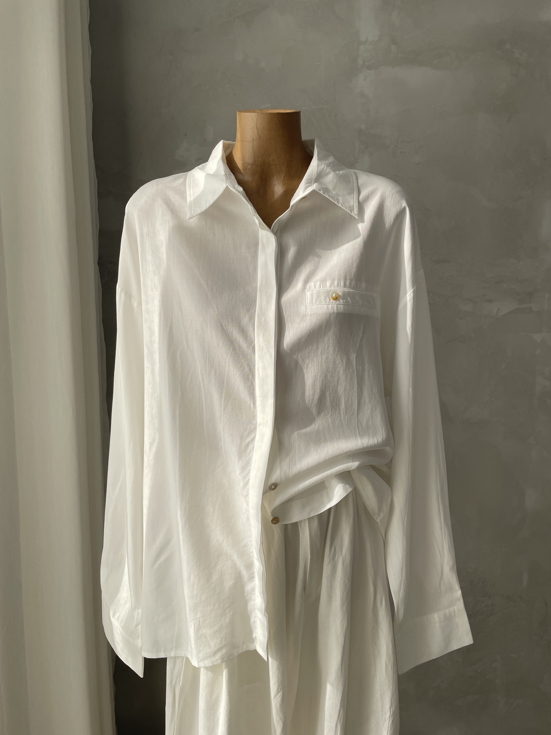 Heloise Shirt with Fake Pocket (Discounted-Free size)-The Black Bow-