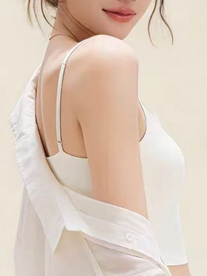 Euphemie Lacey Trim Padded Crop Top