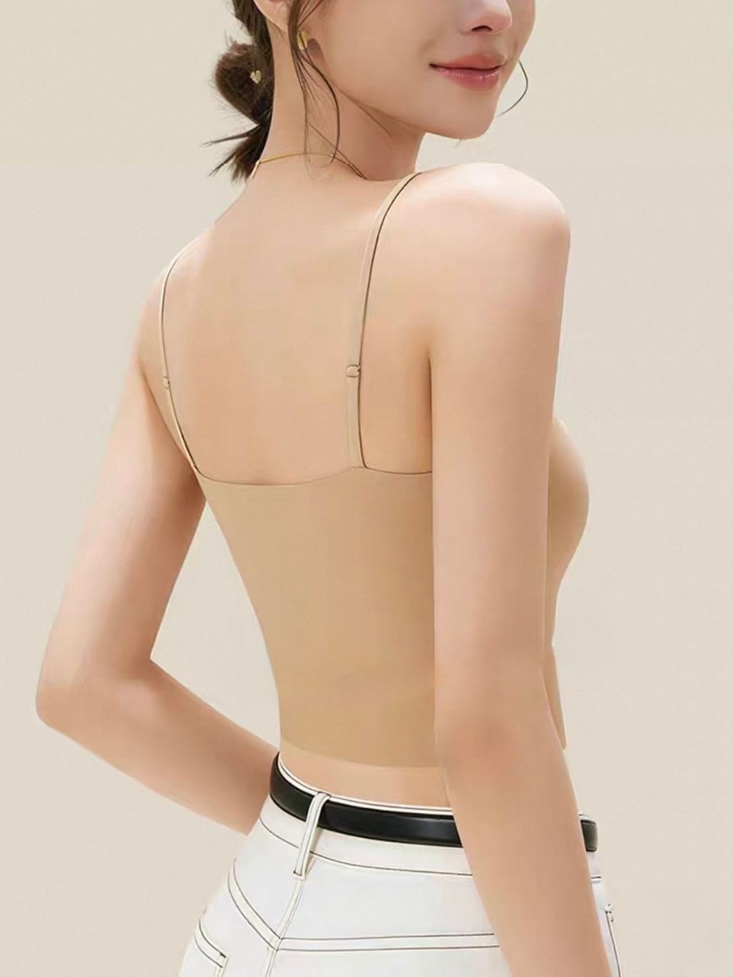 Euphemie Lacey Trim Padded Crop Top