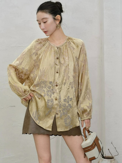 Yu Ding Puff Sleeve Delicate Top