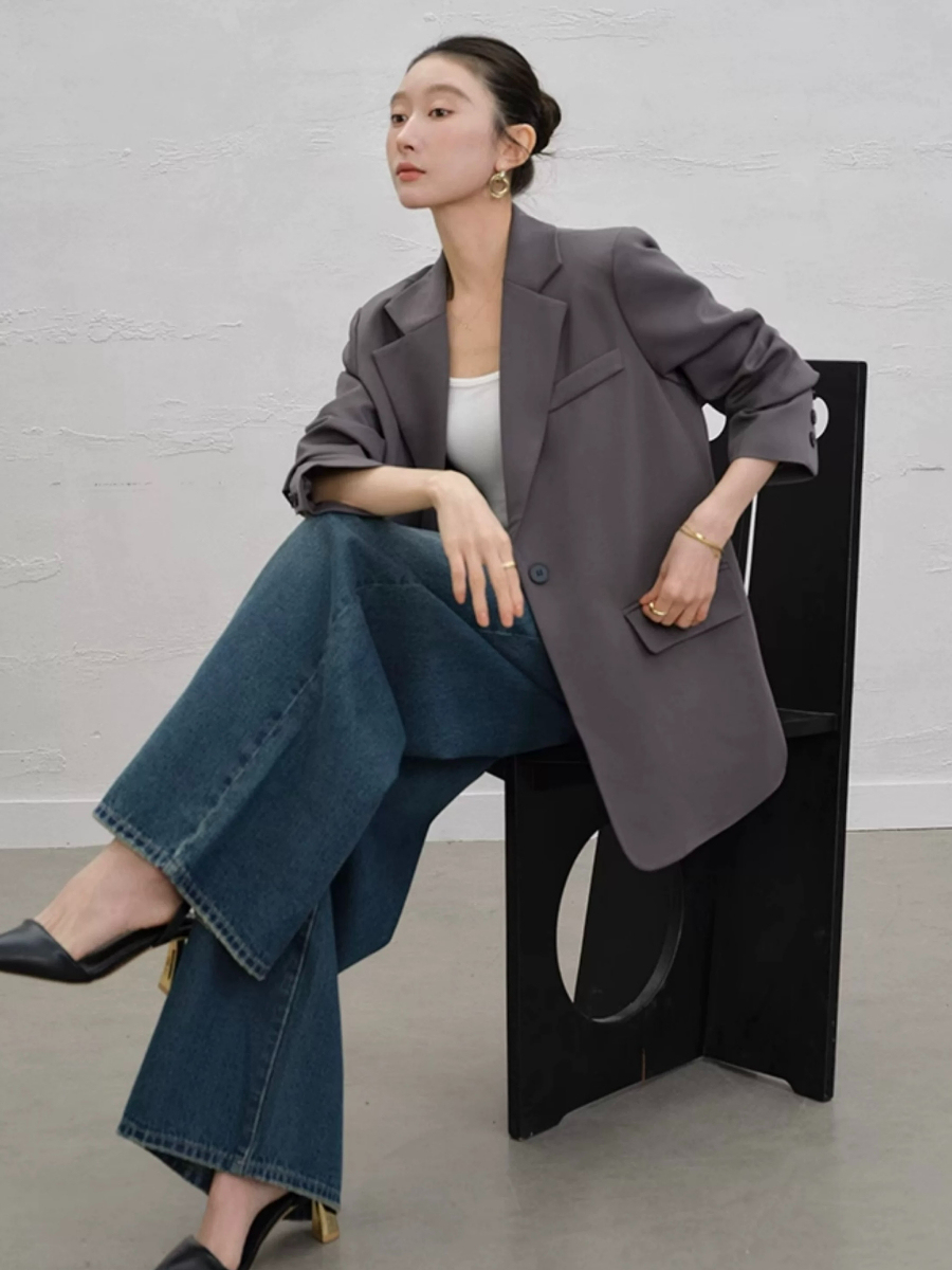 Yaney Single Button Blazer