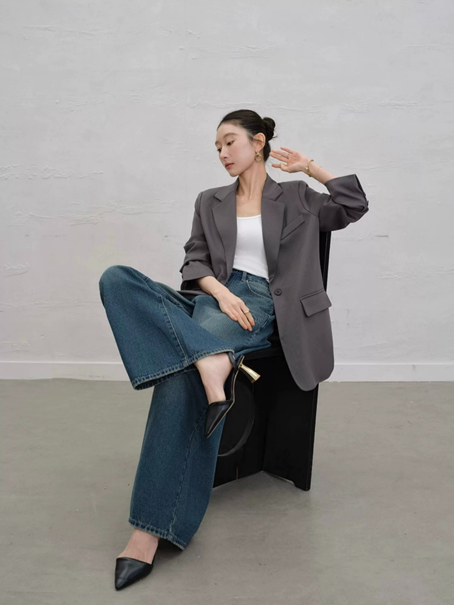 Yaney Single Button Blazer