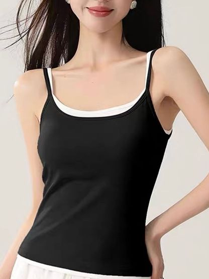 Emmalyn Fake Two Piece Padded Cami Top