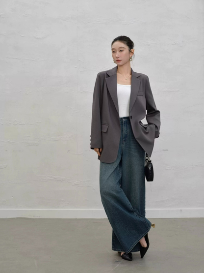 Yaney Single Button Blazer