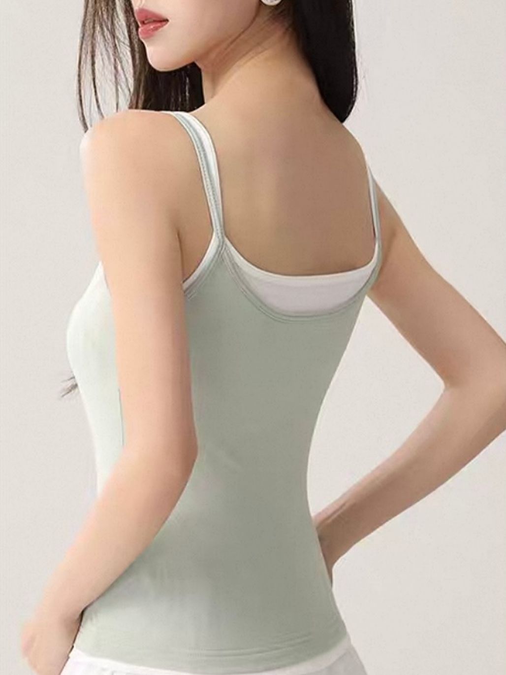 Emmalyn Fake Two Piece Padded Cami Top