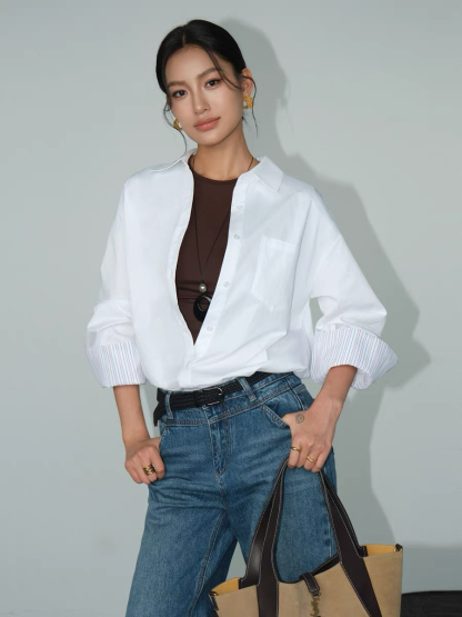 Brissa Cotton Shirt-The Black Bow-