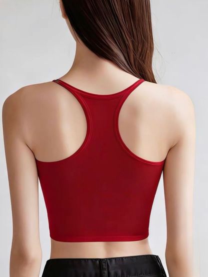 Ela Racer Back Padded Crop Top